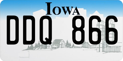 IA license plate DDQ866