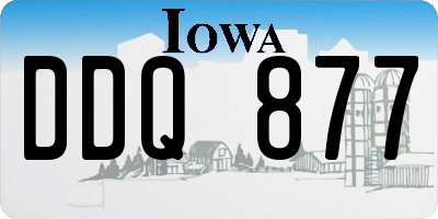 IA license plate DDQ877