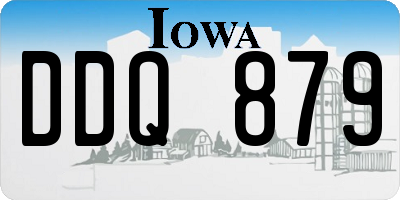 IA license plate DDQ879