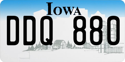 IA license plate DDQ880