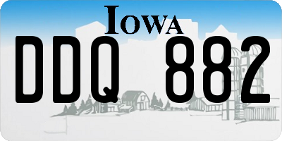 IA license plate DDQ882