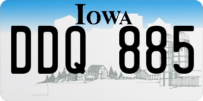 IA license plate DDQ885