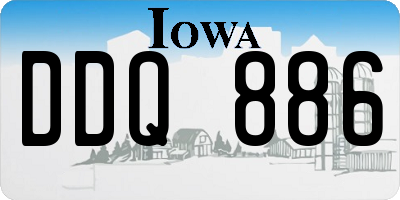 IA license plate DDQ886