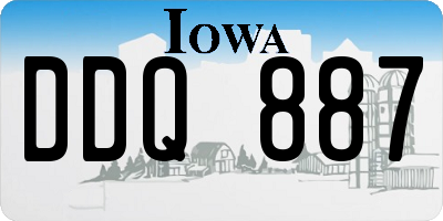 IA license plate DDQ887