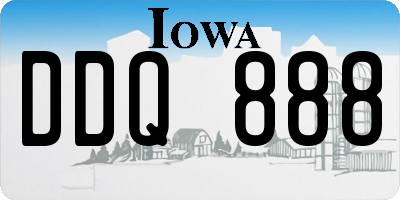 IA license plate DDQ888