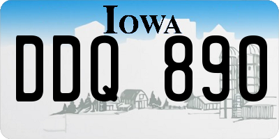 IA license plate DDQ890
