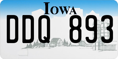 IA license plate DDQ893