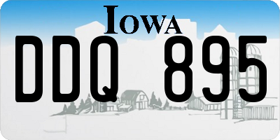 IA license plate DDQ895