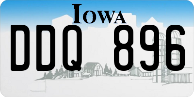 IA license plate DDQ896