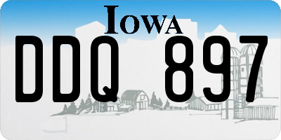 IA license plate DDQ897