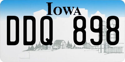 IA license plate DDQ898