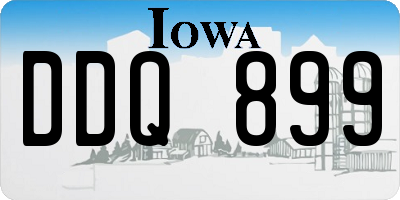 IA license plate DDQ899
