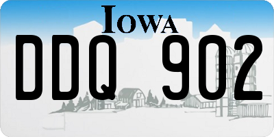 IA license plate DDQ902