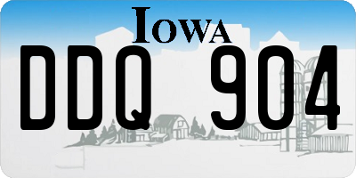 IA license plate DDQ904