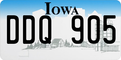 IA license plate DDQ905