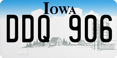 IA license plate DDQ906