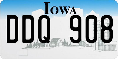 IA license plate DDQ908