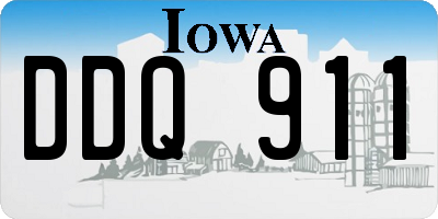 IA license plate DDQ911