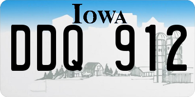 IA license plate DDQ912
