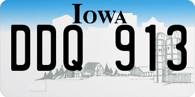 IA license plate DDQ913