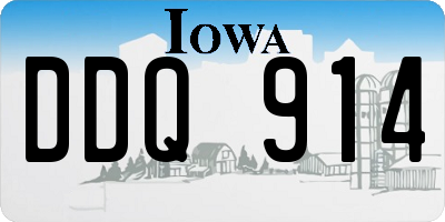IA license plate DDQ914
