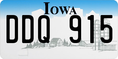 IA license plate DDQ915