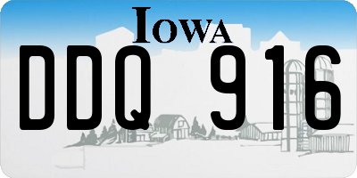 IA license plate DDQ916