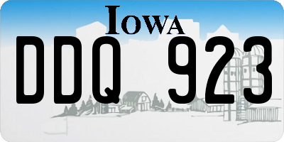 IA license plate DDQ923