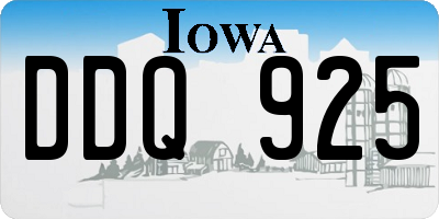 IA license plate DDQ925