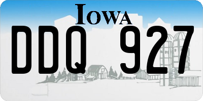 IA license plate DDQ927
