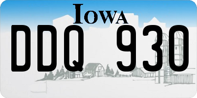 IA license plate DDQ930
