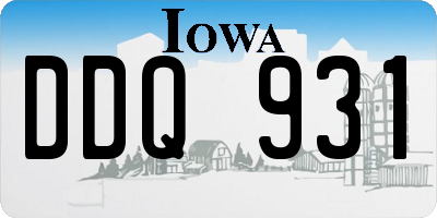 IA license plate DDQ931