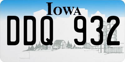 IA license plate DDQ932