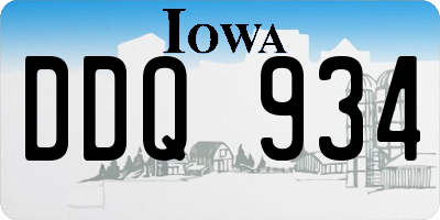 IA license plate DDQ934
