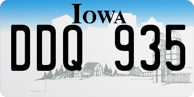 IA license plate DDQ935