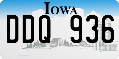 IA license plate DDQ936