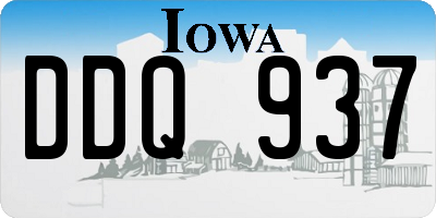 IA license plate DDQ937