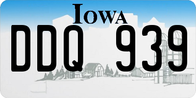 IA license plate DDQ939