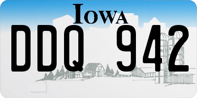 IA license plate DDQ942