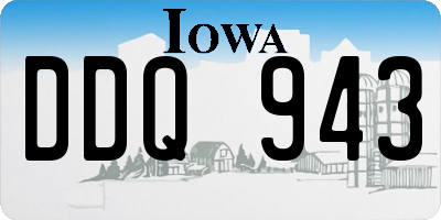 IA license plate DDQ943