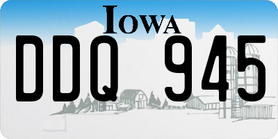 IA license plate DDQ945