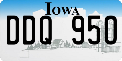 IA license plate DDQ950