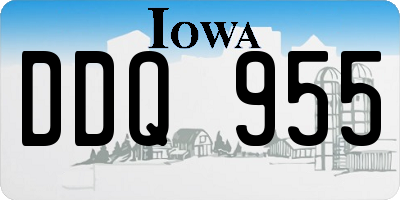 IA license plate DDQ955