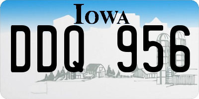 IA license plate DDQ956
