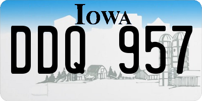 IA license plate DDQ957
