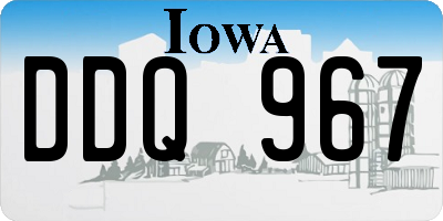 IA license plate DDQ967