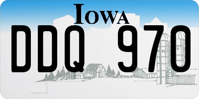 IA license plate DDQ970