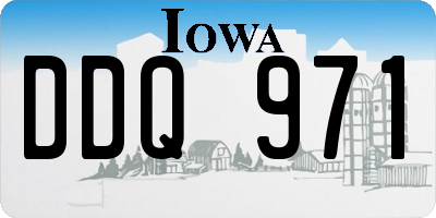 IA license plate DDQ971