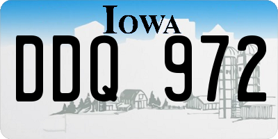 IA license plate DDQ972