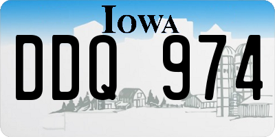 IA license plate DDQ974